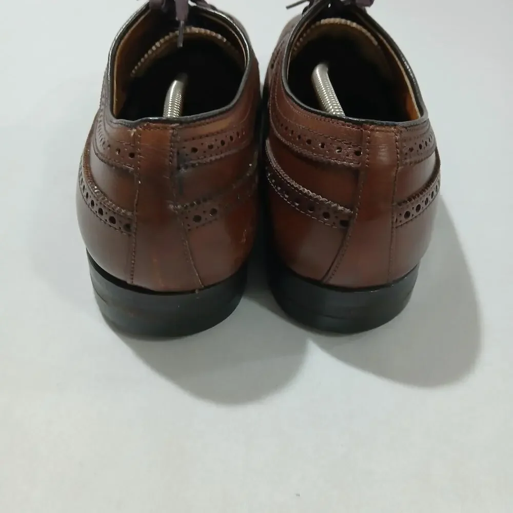 Alden Mens 13 AA/B Brown Leather Longwing Blucher Wingtip Oxford Dress Shoes US